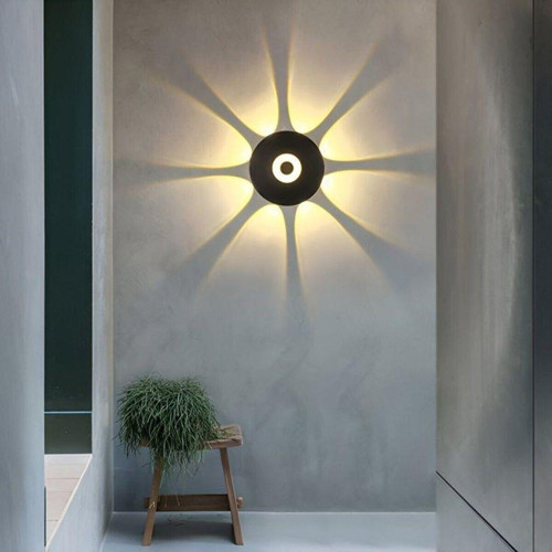 7 Watt Gün Işığı Ledli Yaprak Işık Desenli Dekoratif İç Ve Dış Mekan Aplik, Modern Tasarım Armatür