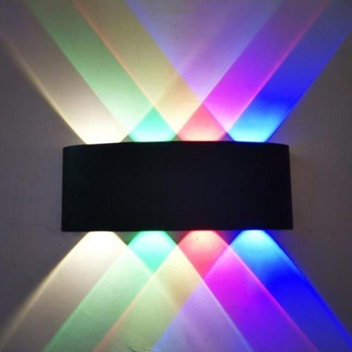 8 Watt Modern Led Aplik Iç Ve Dış Mekan Aplik, Dekoratif Işık Süzmeli 4 Işık Renkli Modern Armatür