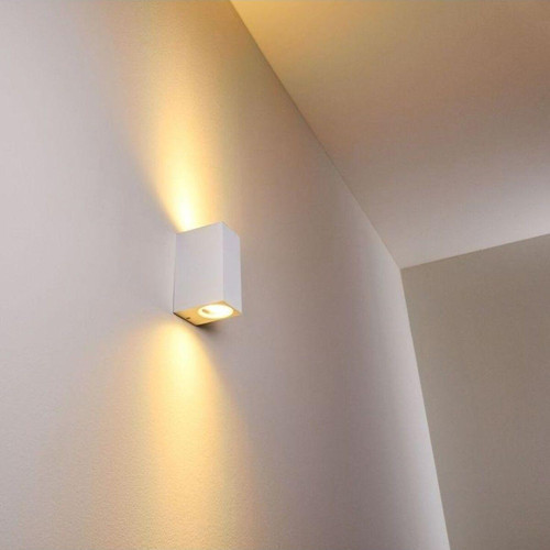 14 Watt Amber Işık Beyaz Kasa Çift Yönlü İç Ve Dış Mekan Armatür, Siyah Kasa Bahçe Duvar Apliği