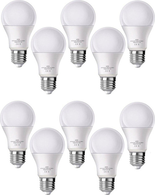 10 Adet 9 Watt Enerji Tasarruflu Beyaz Işık Led Ampul