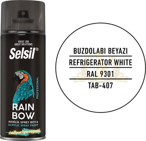 Rainbow Akrilik Sprey Boya BUZDOLABI BEYAZI 400 ml. - RAL9301