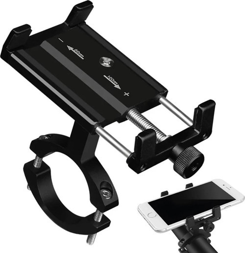 Zemheri Motosiklet Bisiklet Scooter İçin Dayanıklı Gidon Uyumlu CNC Alüminyum Telefon Tutucu