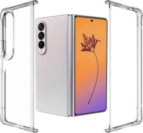 Samsung Galaxy Z Fold 4 Sert Kristal Kapak Koruma Kılıf - Şeffaf
