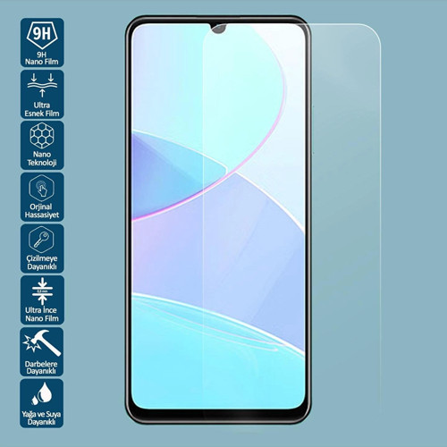 Samsung Galaxy A15 Uyumlu 9H Blue Nano Kırılmaz Ekran Koruyucu