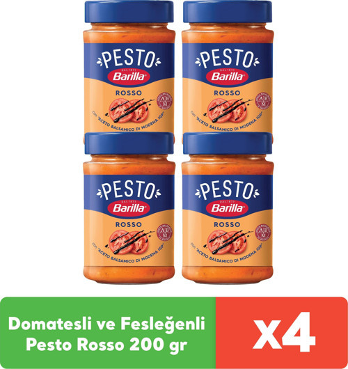 Domatesli ve Fesleğenli/Pesto Rosso 200 g x 4 adet