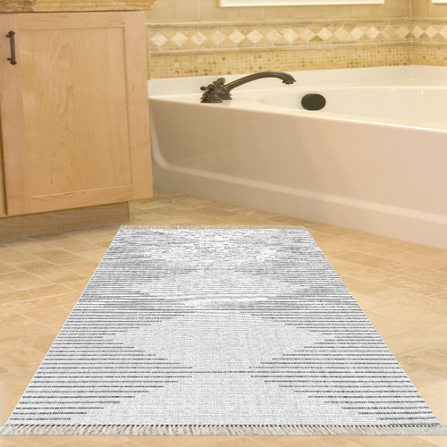 Kaymaz Taban Djt Banyo Halısı Yıldız Deri Saçaklı İskandinav F5085 Mürdüm