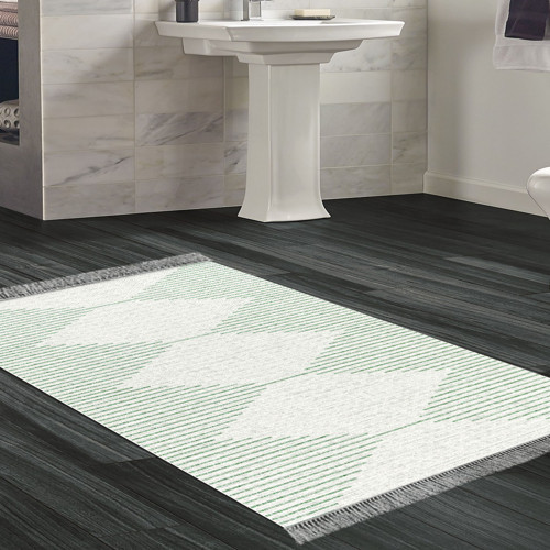 Kaymaz Taban Djt Banyo Halısı Yıldız Deri Saçaklı İskandinav F5085 Mürdüm