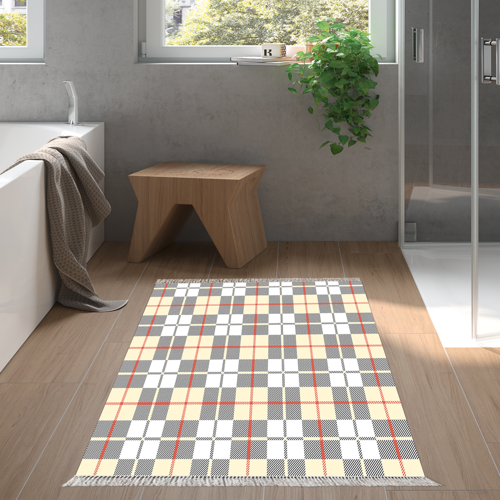 Kaymaz Taban Djt Banyo Halısı Yıldız Deri Saçaklı Modern 750 Siyah
