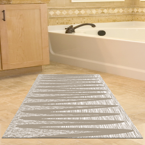 Kaymaz Taban Djt Banyo Halısı Yıldız Deri Modern M5045 Kahve