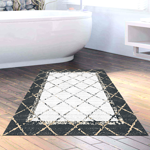 Kaymaz Taban Djt Banyo Halısı Yıldız Deri Modern M5129 Bordo