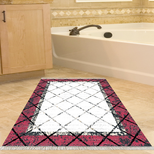 Kaymaz Taban Djt Banyo Halısı Trend Saçaklı Modern M5129 Siyah