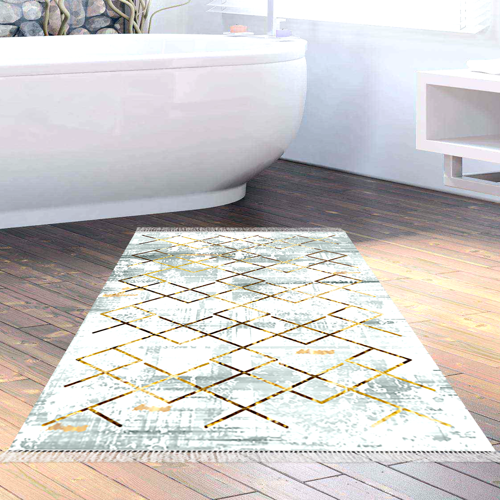 Kaymaz Taban Djt Banyo Halısı Trend Saçaklı Modern M5026 Kahve