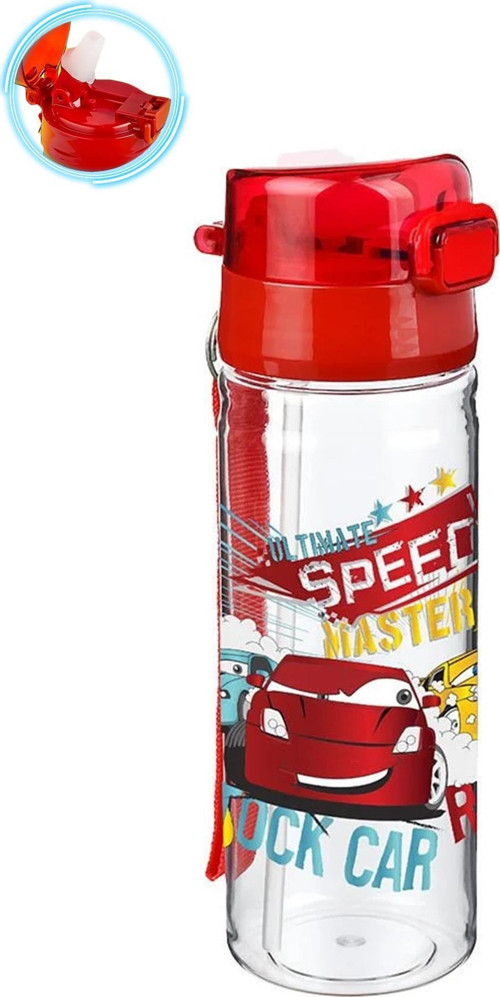 Speed Cars Suluk 500 Ml - Çocuk Suluk, Matara, Pipetli Suluk, Askılı Suluk Arabalar Matara