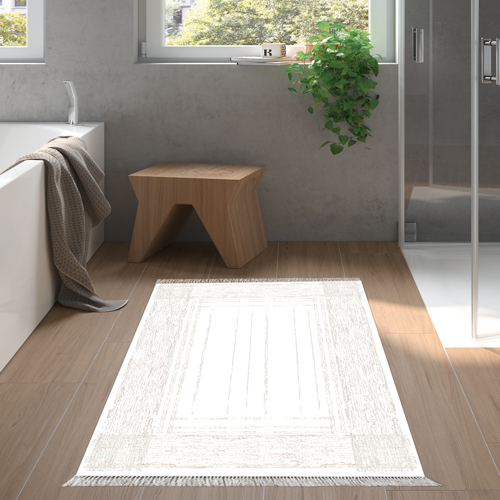 Kaymaz Taban Djt Banyo Halısı Trend Saçaklı Modern M5076 Yeşil