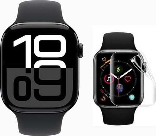 Apple Watch 10 42mm 6 Adet Uyumlu Şeffaf Ultra koruyucu Nano Jelatin