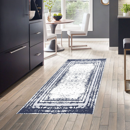 Kaymaz Taban Djt Mutfak Halısı Star Pamuk Modern M5132 Siyah