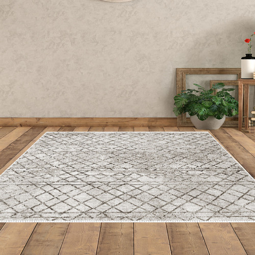 Kaymaz Taban Djt Salon Halısı Trend İskandinav F5079 Bej