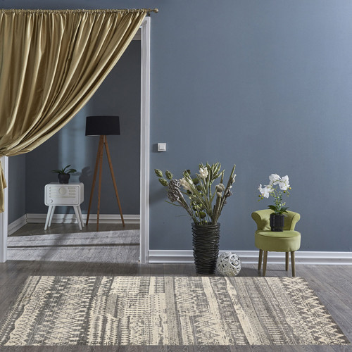 Kaymaz Taban Djt Salon Halısı Trend İskandinav F5080 Antrasit