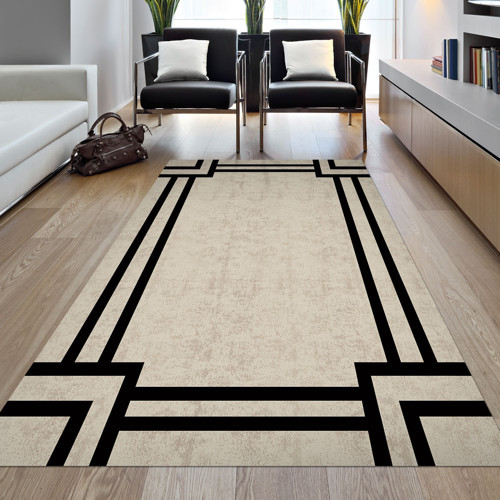 Kaymaz Taban Djt Salon Halısı Trend Modern 1920 Gri Siyah