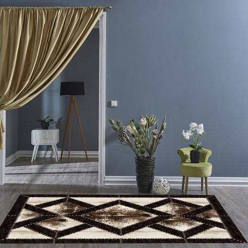 Kaymaz Taban Djt Salon Halısı Trend Modern 722 Kahve