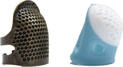 2 Li Terzi Parmak İğne Koruyucu Metal Ve Silikon Yüksük Parmaklık