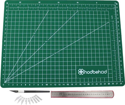 A3 45X30Cm Yeşil Hobi Kesim Altlığı Çift Taraflı Cutting Mat Set