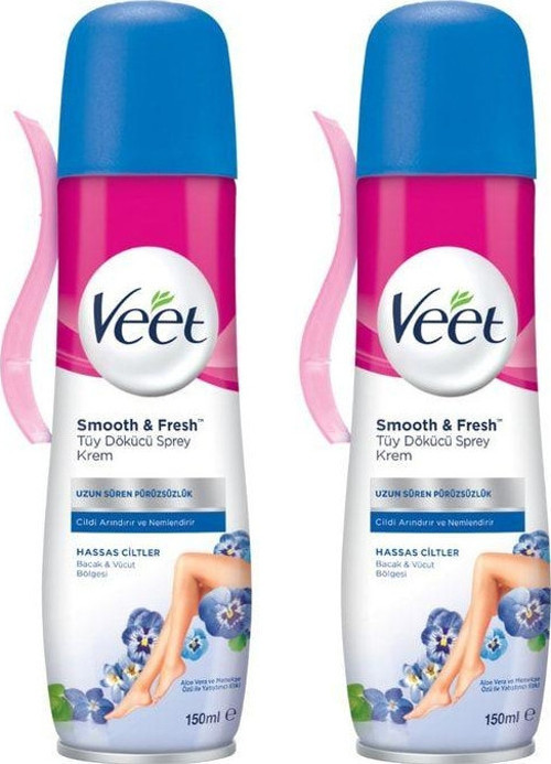 Tüy Dökücü Sprey Bacak & Vücut Bölgesi Hassas Ciltler 150 Ml 2 Adet