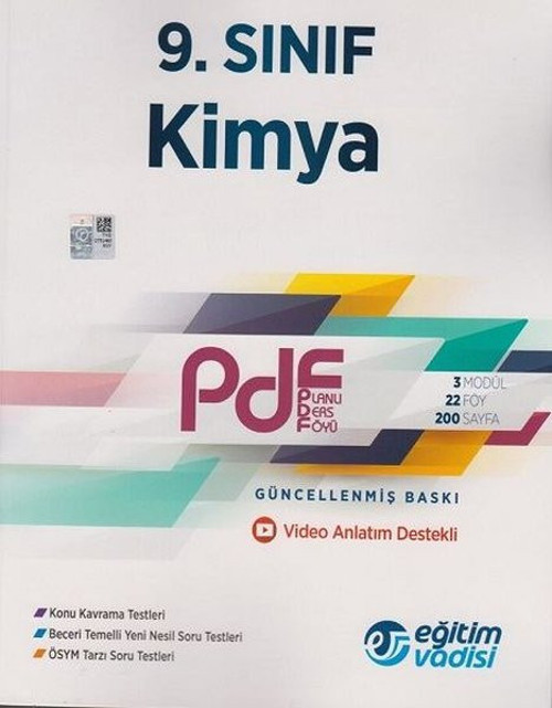 9.Sınıf Kimya Pdf Planlı Ders Föyü Video Anlatım Destekli