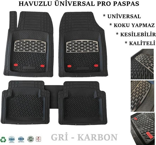 Opel Astra J HB 2014 Uyumlu Derin Havuzlu Pro Paspas Siyah - Gri