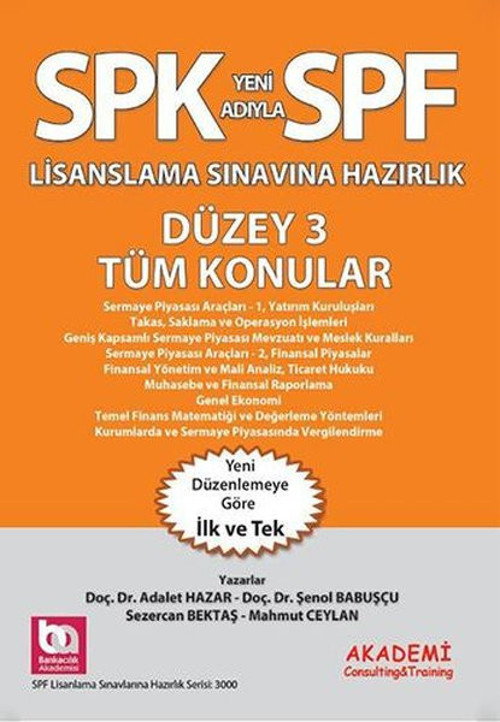 SPK Lisanslama Sınavına Hazırlık - Düzey 3 Tüm Konular