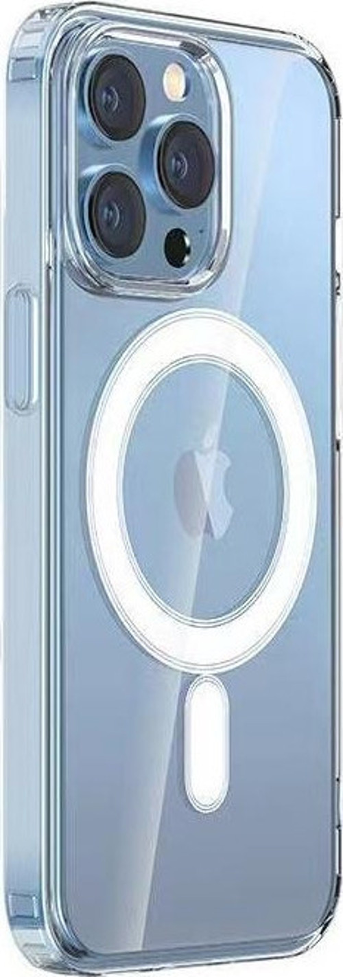 Apple iPhone 11 Pro Max Kılıf Magsafe Şarj Özellikli Şeffaf Sert PC Zore Embos Kapak