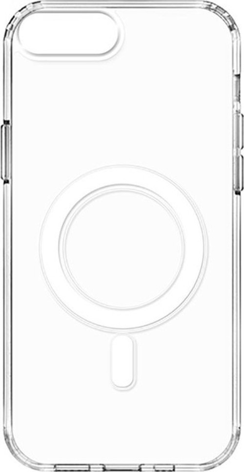 Apple iPhone 8 Plus Kılıf Magsafe Şarj Özellikli Şeffaf Sert PC Zore Embos Kapak