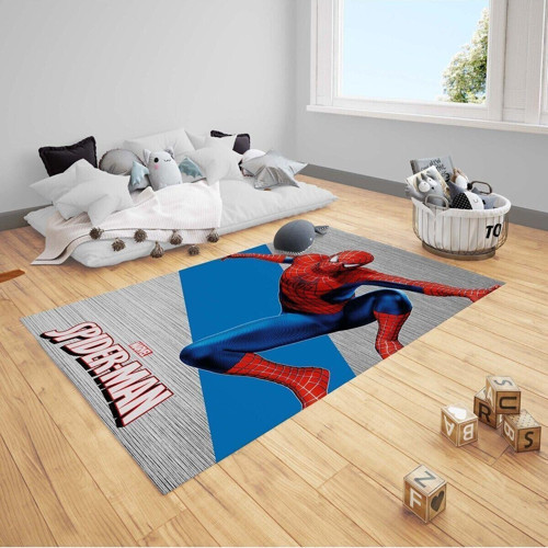 Çocuk Bebek Odası Halısı Örümcek Ağı Spiderman