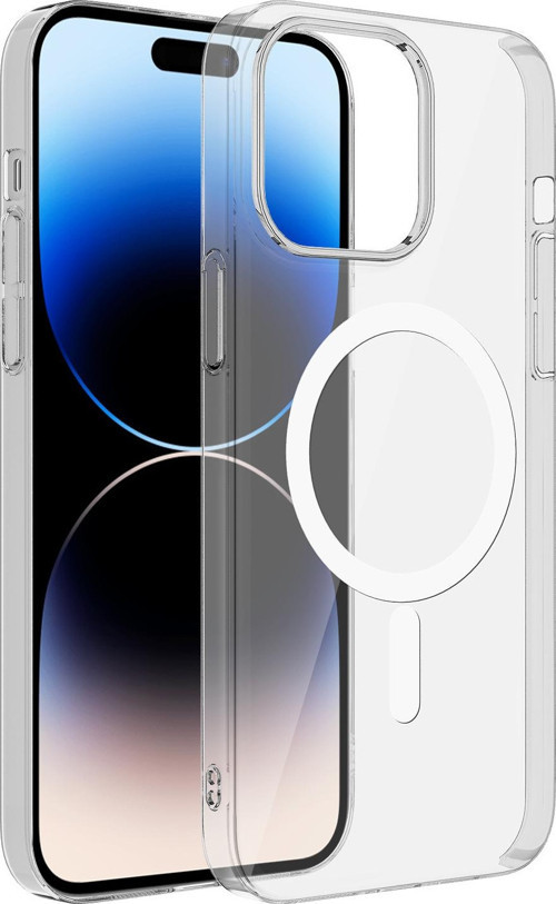 Apple iPhone 14 Pro Kılıf Zore Wireless Şarj Özellikli Şeffaf Tek Kamera Çerçeveli Porto Kapak