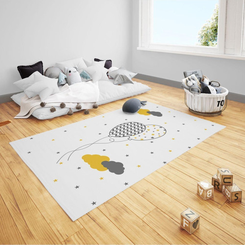 Uçan Balon, Yıldız , Bulut Çocuk Bebek Odası Halısı