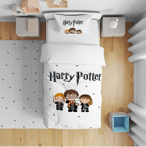 140x220 Çocuk Yatak Örtüsü Hediye Yastık Kılıfı Harry Potter ve Arkadaşları