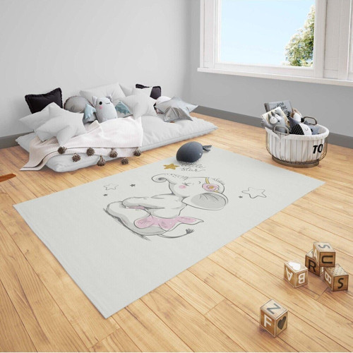Çocuk Bebek Odası Halısı Balerin Etekli Fil