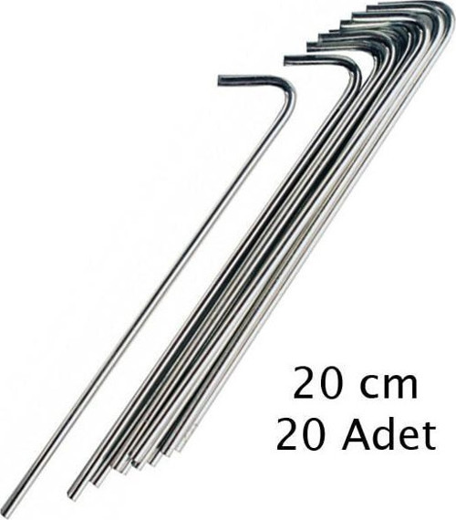Çelik Çadır Kazığı 20 Adet (5Mm)