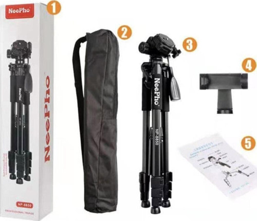 Neepho Np-8810 150 Cm Tripod Bluetooth Kumandalı Profesyonel Telefon Kamera Tutucu Çantalı Tripot