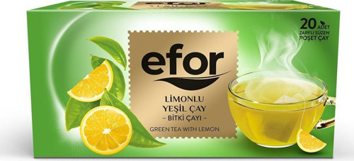 Efor Yeşil Çay Limon Bitki ve Meyve Çayı 1,75 gr x 20 Süzen Poşet