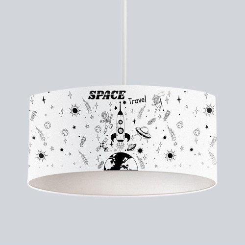 Çocuk Bebek Odası Sarkıt Avize Space Travel Astronot Gezegenler
