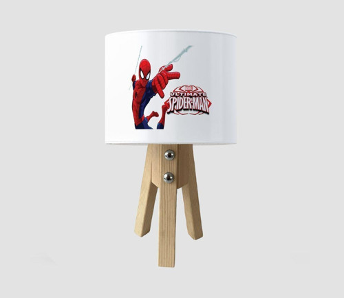 Çocuk Bebek Odası Abajur Spiderman Örümcek Adam Marvel