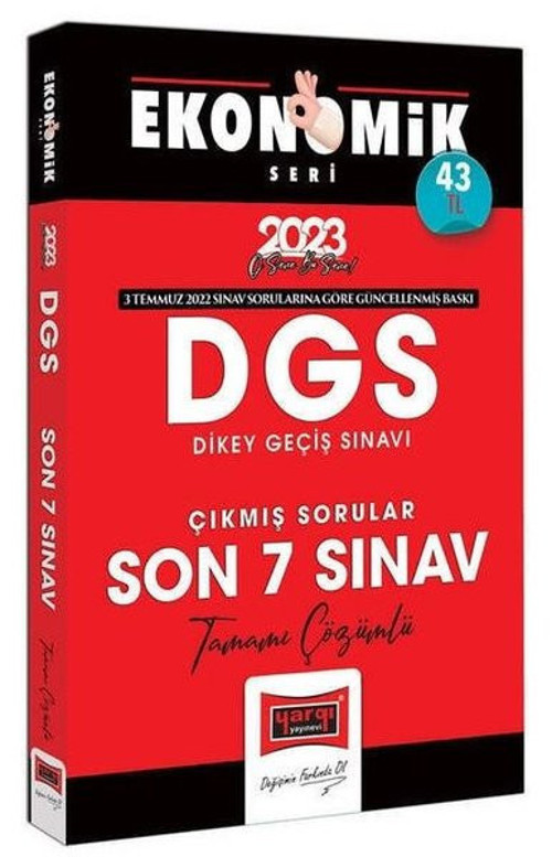 2023 DGS Ekonomik Seri Tamamı Çözümlü Son 7 Yıl Çıkmış Sınav Soruları