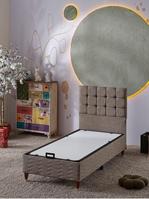 Bengü 90x190 Tek Kişilik (BAZA BAŞLIK) 2 Li Set