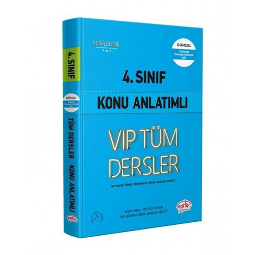 4.Sınıf VIP Tüm Dersler Konu Anlatımlı - Mavi Kitap
