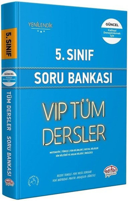 5.Sınıf VIP Tüm Dersler Soru Bankası - Mavi Kitap
