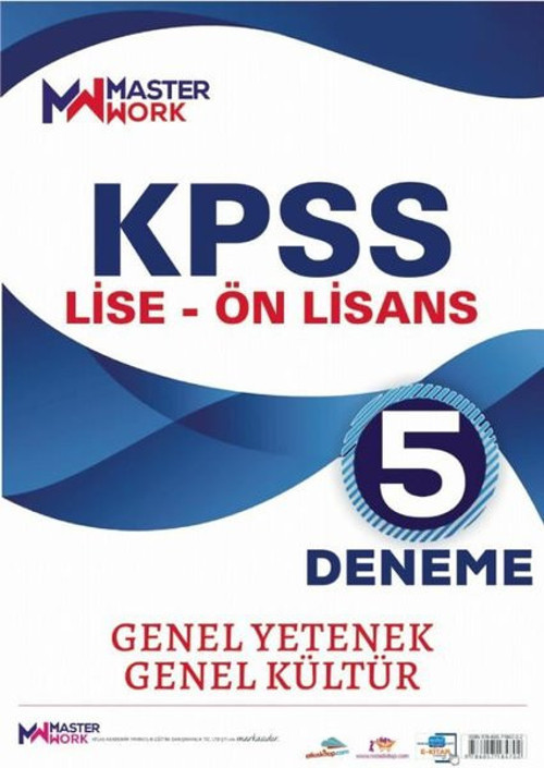 KPSS Lise-Ön Lisans-Genel Yetenek - Genel Kültür 5 Deneme