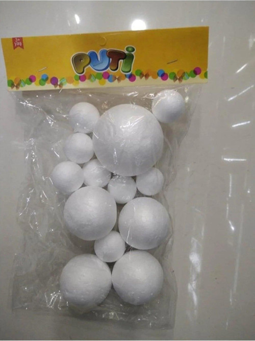Karışık Köpük Top (6.5 Cm 1 Adet - 5 Cm 4 Adet - 3 Cm 8 Adet)