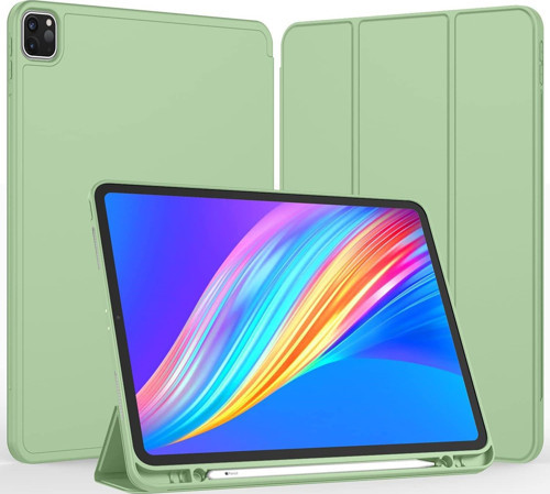 Apple iPad Pro 12.9 (2021) 5. Nesil Kalemlikli Uyku Modlu Yatay Standlı Stromix Smart Kılıf A2378 A2461 A2379