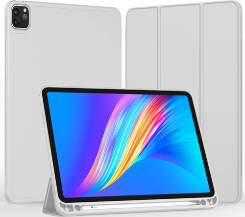 Apple iPad Pro 12.9 (2021) 5. Nesil Kalemlikli Uyku Modlu Yatay Standlı Stromix Smart Kılıf A2378 A2461 A2379
